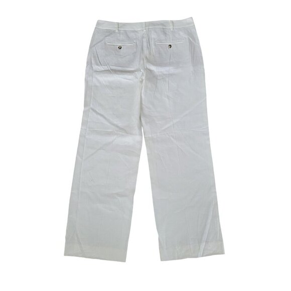 RW&CO Linen Blend Wide Leg Mid Rise Pants Off White Color Plus Size - Picture 5 of 13